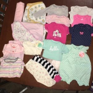 0-3 month baby essentials lot